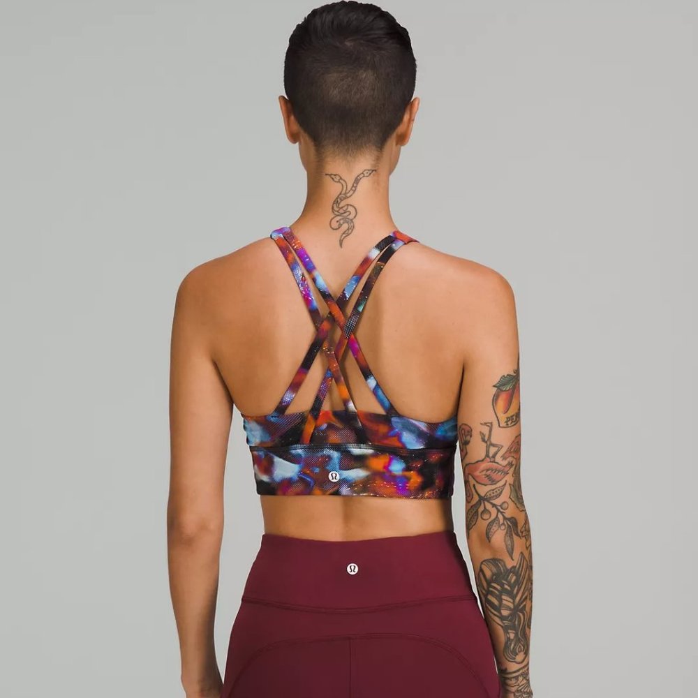 Lululemon Energy High-Neck Longline Tough Bra Medium Support B-D 4 - Picture 2 of 5